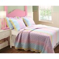 Polka Dot Stripe Twin-size Quilt Set