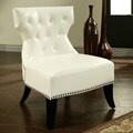 Bentley White Bonded Leather Chair