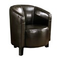 Manhattan Brown Bonded Leather Club Chair