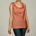 Violet & Claire Terra Cotta Pleat Detail Top