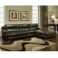 Montecito Espresso Leather Sectional Sofa