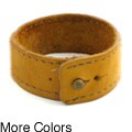 Leather Stitched Wristband Bracelet (USA)