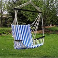 Deluxe Blue and White Hanging Swing Chair