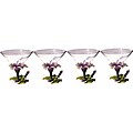 Cristiani Crystal Jeweled Floral Martini Glasses (Pack of 4)