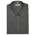 Armando Men's Charcoal Convertible Cuff Dress Shirt