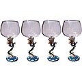 Cristiani Crystal Jeweled Dragon Wine Glasses