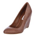 Steve Madden Women's 'P-Selena' Cognac Pump Wedges