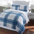 Blue Plaid 2-piece Twin-size Duvet Cover Set