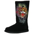 Ed Hardy Women's 'Bootstrap' Black Pull-on Boots FINAL SALE