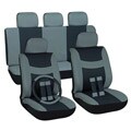 Two-tone Grey 16-piece Car Seat Cover Set