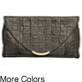 Steve Madden Matte Croc Flapover Clutch