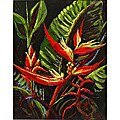 Jan Lower 'Red Bird of Paradise' Gallery Wrapped Canvas Art