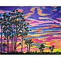 John Birch 'Pines Sunset' Gallery Wrapped Canvas Art