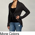 Romeo & Juliet Women's Crocheted Tie-front Open Cardigan