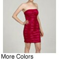 Romeo & Juliet Women's Crinkle Taffeta Detail Tube Dress