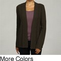 Jeanne Pierre Women's Open Front Fisherman Cardigan