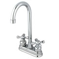 Polished Chrome Two-handle Bar Faucet