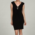 Taylor Women's Black Jewel-embellished Dress