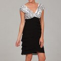 Scarlett Women's Zebra Pattern Sequin Pleated Dress