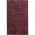 Handmade Alexa Pino Burgundy Floral Fantasy Rug (5' x 8')