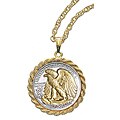 Silver Walking Liberty Half Dollar Necklace