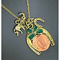 Irish Penny Coin Lotto Charm Necklace