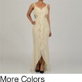 Issue New York Women's Cinched Ruffled Evening Dress