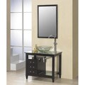 Modern Glass and Wood 33.5-inch Vanity Set