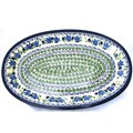 Polish Stoneware 13.8-inch Oval New Form Serving Platter (Poland)
