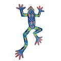 Recycled Oil Drum Blue Frog Wall Art (Haiti)