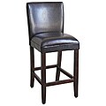 29-inch Luxury Brown Faux Leather Barstool