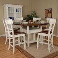 Harmony White Table with Shelves and Wine Rack