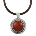 Southwest Moon Sterling Silver Red Jasper Necklace