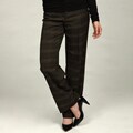 Focus 2000 Women's Black/ Camel Plaid Pants