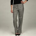 Focus 2000 Women's Black/ White Plaid Pants