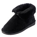 Bearpaw Women's 'Tristen' Black Suede Leather Slippers