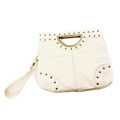 Candice Urban Exclusive Luggage Handle White Clutch Bag