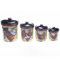 Certified International Rio Rooster 4-piece Canister Set