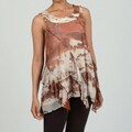 Vivienne Vivienne Tam Women's Scoop Neck Tank with Ruffles