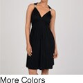 Elan Women's Dress with Adjustable Silver Spring Trim
