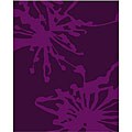 Handmade Alexa Purple Norwegian Sky Fireworks Splash Rugs (4' x 6') (Set of 2)