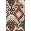 Handmade Alexa Cosmo Ikat New Zealand Wool Rug (7'6 x 9'6) (Set of 2)