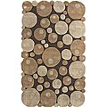 Handmade Alexa Modern Circles Faux/Wool Rugs (5' x 8') (Set of 2)