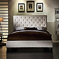 Sophie Beige Fabric Tufted Full-size Platform Bed