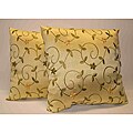 Embroidery Mustard Decorative Pillows (Set of 2)