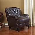 Tafton Tufted Brown Leather Club Chair