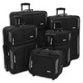 Advantage Black Streamline 5-piece Luggage Set