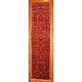 Persian Hand-knotted Red/ Ivory Hamadan Wool Rug (3'5 x 14')