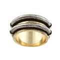 Silvermoon Brass and Sterling Silver Double Rope Design Ring