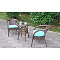 Jupiter All-weather Espresso Resin Wicker 3-piece Round Dinette Set